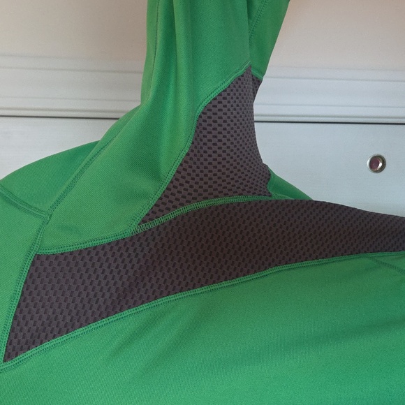 MEN'S SUGOI LONG SLEEVE SHIRT GREEN GRAY MESH CYCLING RUNNING SPORTS SWIMMING - Picture 6 of 7